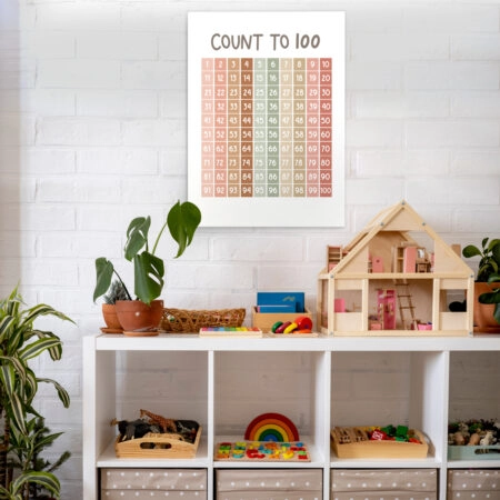 Πινακας σε καμβά LEARN TO COUNT