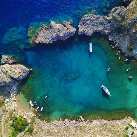 Πινακας σε καμβά LINDOS BEACH RHODES - Πινακες σε καμβα Sticky 4