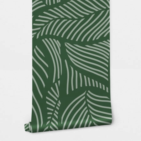 Αυτοκόλλητη Ταπετσαρία τοίχου MINIMAL GREEN LEAVES - Tropical Sticky 2