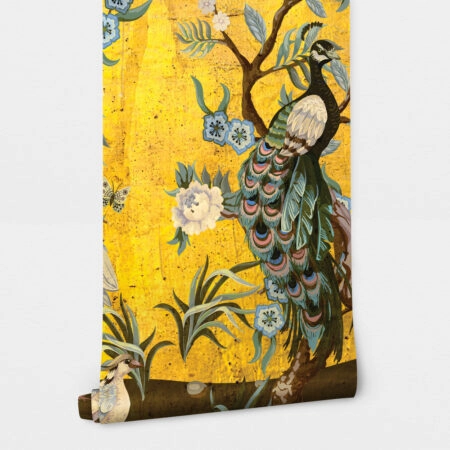 Αυτοκόλλητη Ταπετσαρία τοίχου NATURE IN GOLD - Floral - Λουλουδια Sticky 2