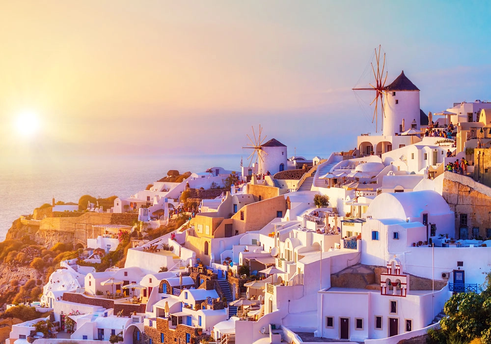 Πινακας σε καμβά OIA SANTORINI 3