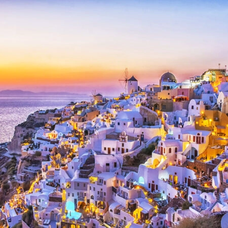 Πινακας σε καμβά OIA SANTORINI 7 - Νησια Sticky 4
