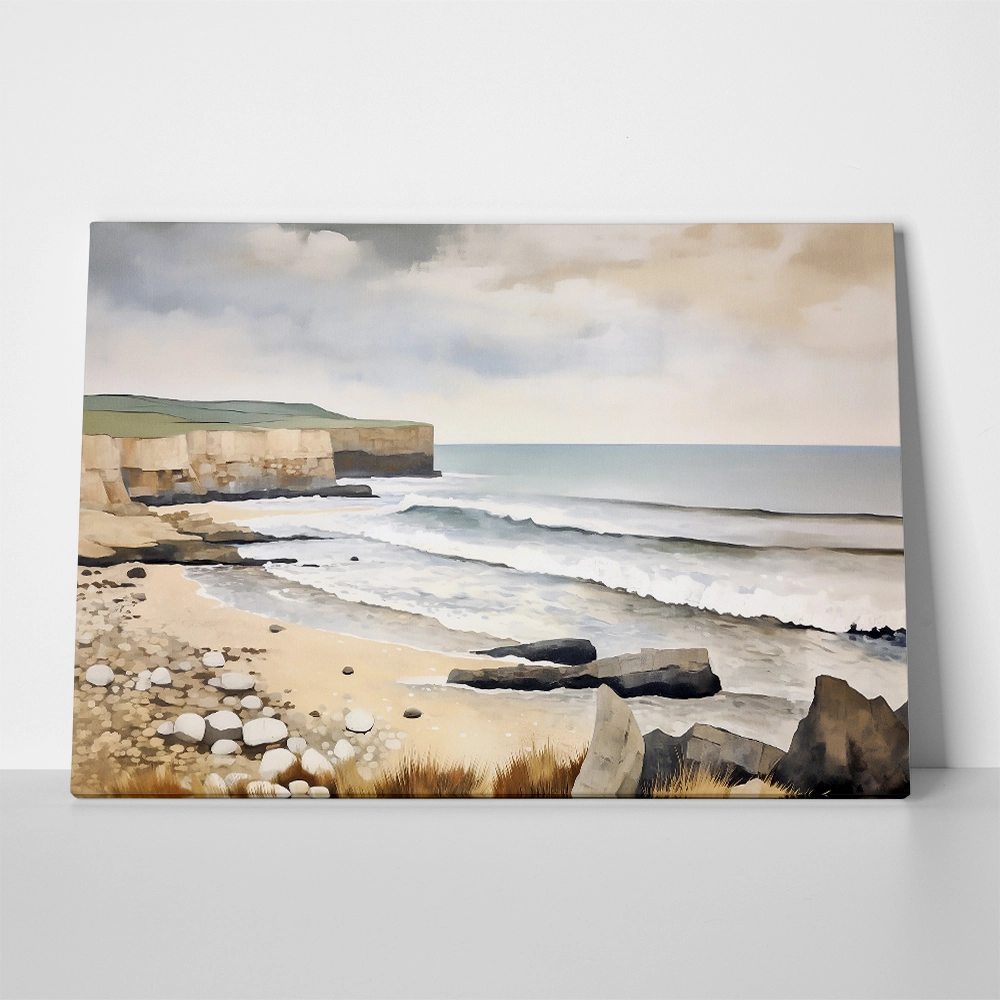 Πινακας σε καμβά PAINTING OF THE  SEASCAPE WITH ROCK SHORE