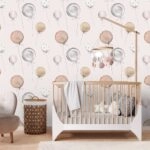 Αυτοκόλλητη Ταπετσαρία τοίχου PASTEL HAPPY BALLOONS