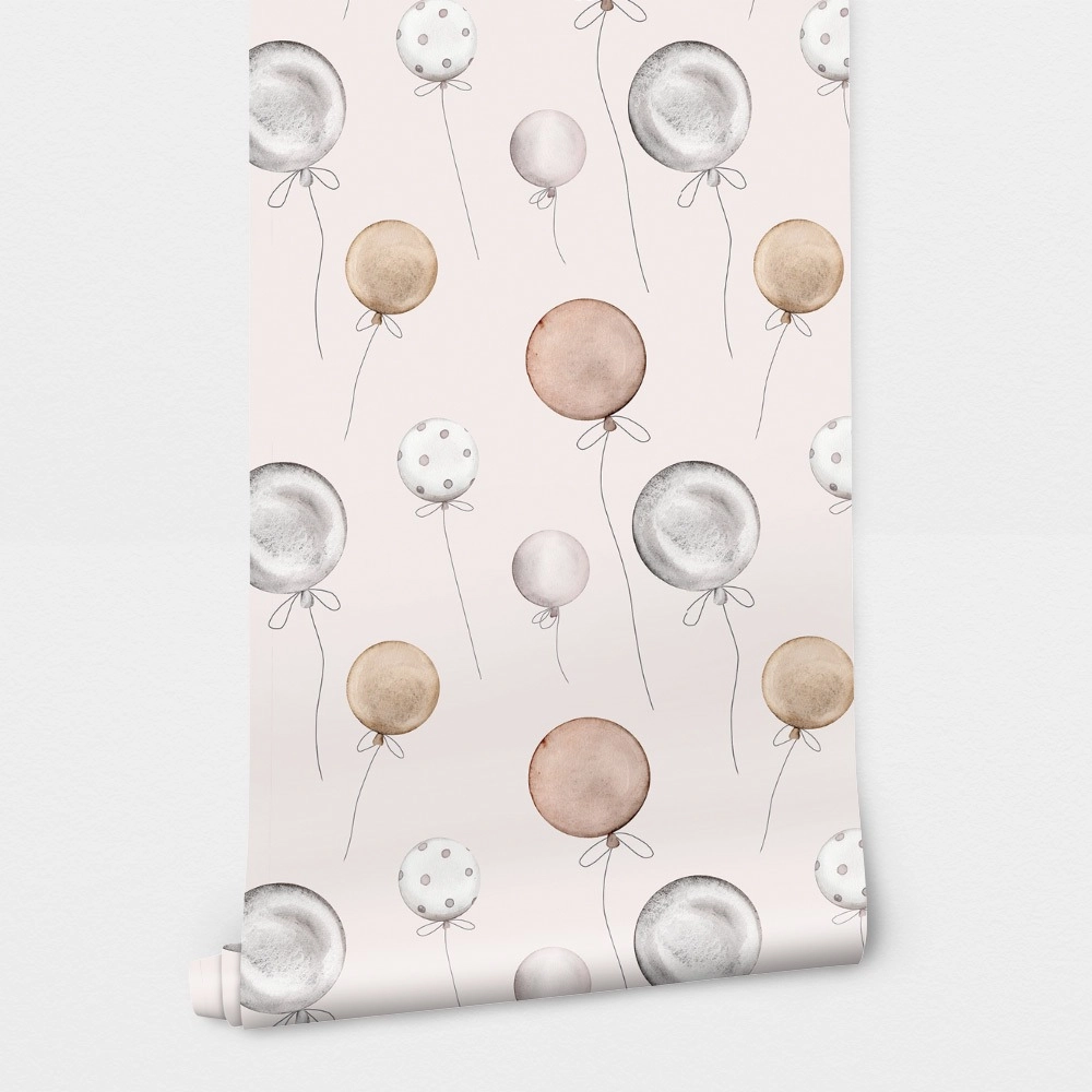 Αυτοκόλλητη Ταπετσαρία τοίχου PASTEL HAPPY BALLOONS