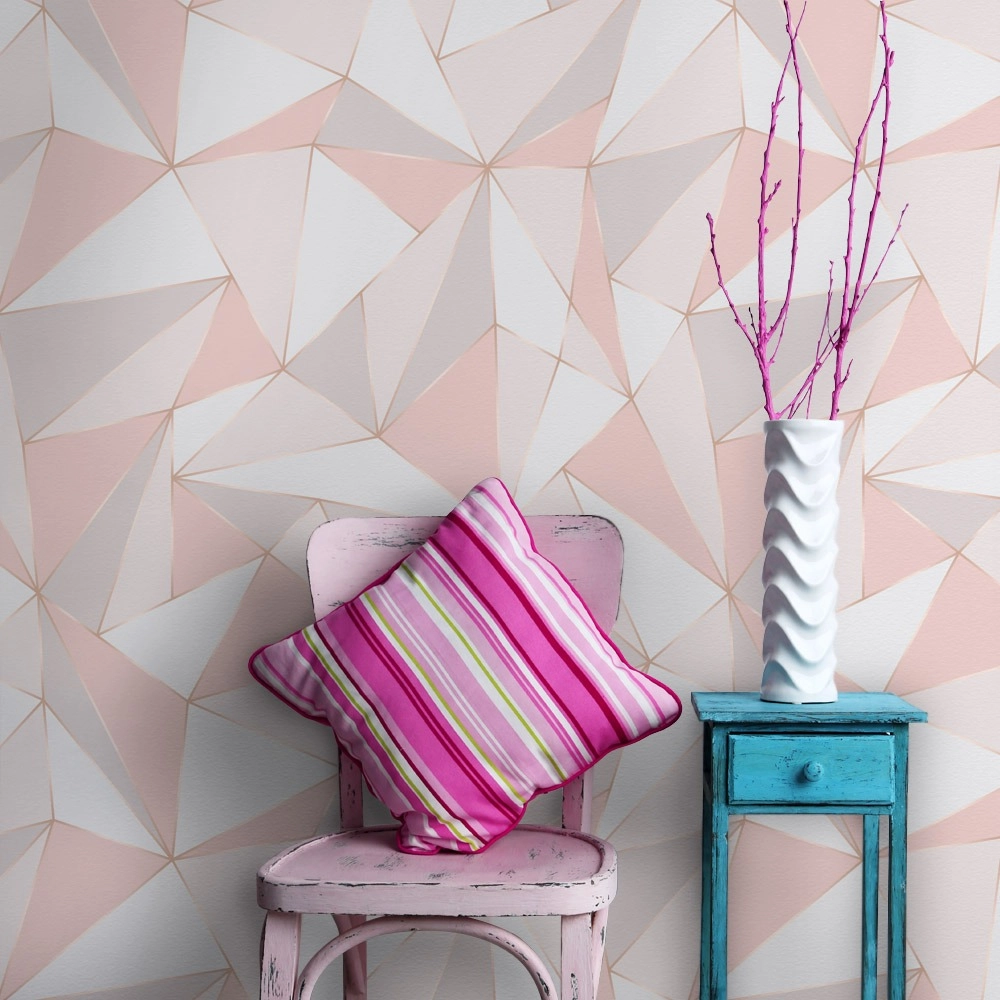 Αυτοκόλλητη Ταπετσαρία τοίχου PASTEL TRIANGLES PATTERN
