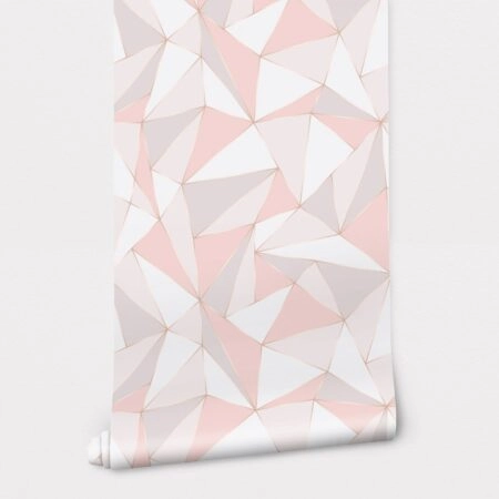 Αυτοκόλλητη Ταπετσαρία τοίχου PASTEL TRIANGLES PATTERN - Εφηβικές Ταπετσαρίες Sticky 2