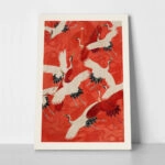 Πινακας σε καμβά RED CRANES