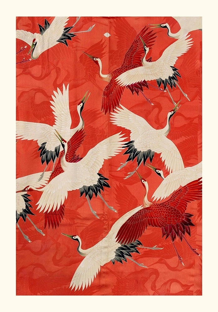 Πινακας σε καμβά RED CRANES