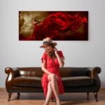 Πίνακας σε καμβά RED DRESS