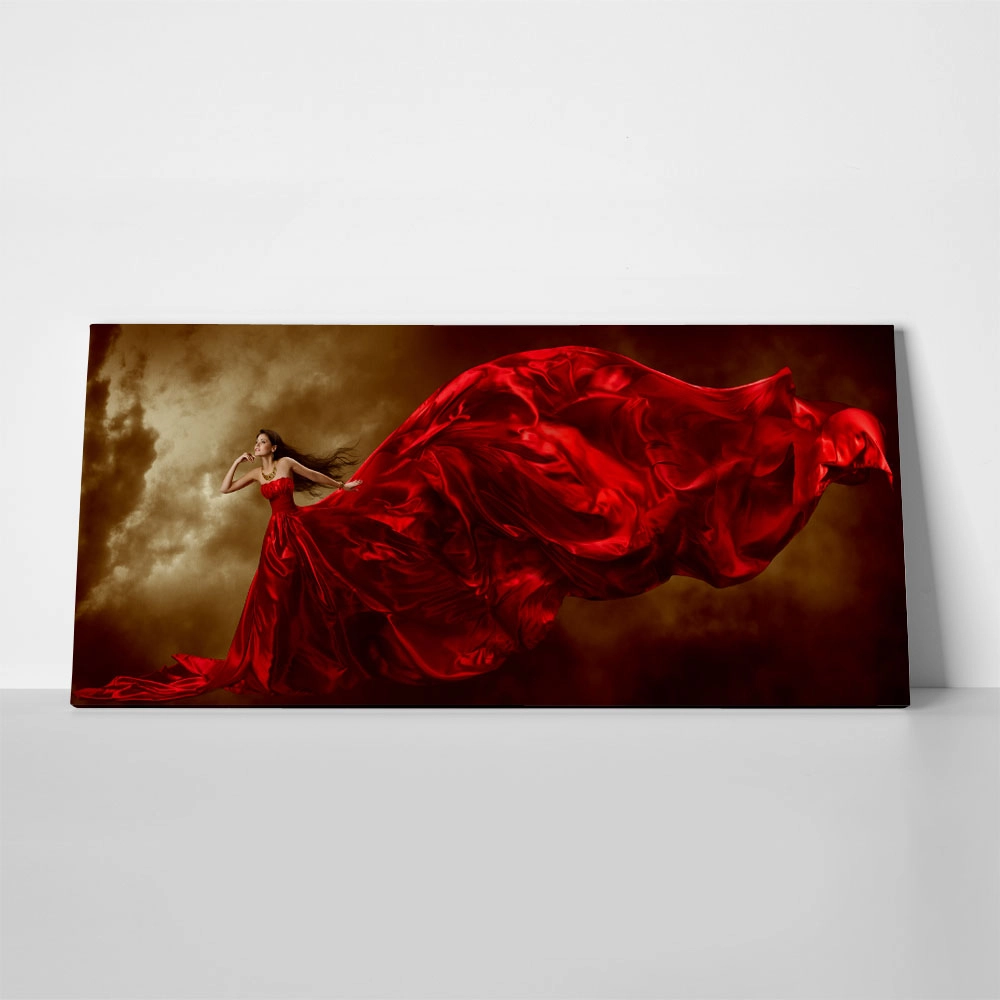 Πίνακας σε καμβά RED DRESS