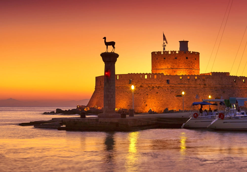 Πινακας σε καμβά RHODES HARBOR