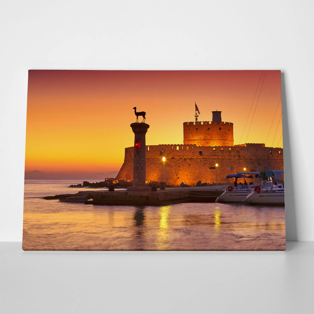 Πινακας σε καμβά RHODES HARBOR