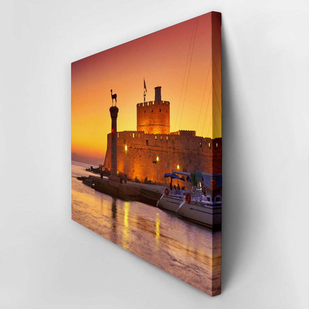 Πινακας σε καμβά RHODES HARBOR