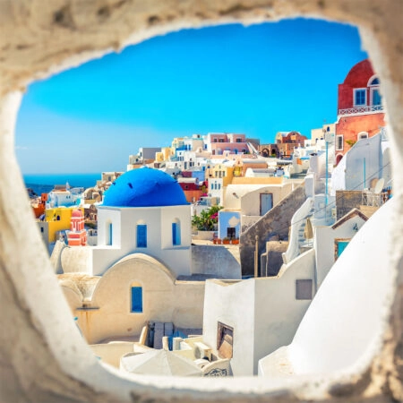 Πίνακας Τετράγωνος SANTORINI CHURCH 3 - Νησια Sticky 4
