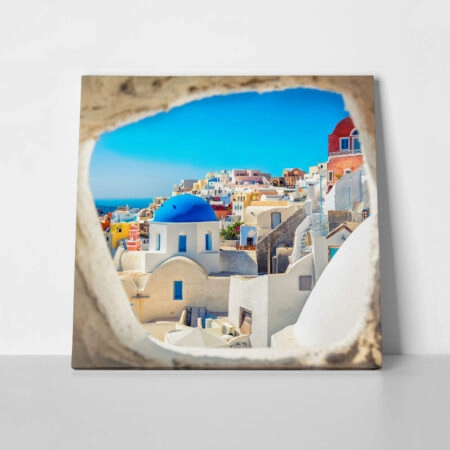 Πίνακας Τετράγωνος SANTORINI CHURCH 3