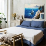 Πινακας σε καμβά SEASCAPE OF SANTORINI OIL PAINTING