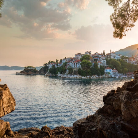 Πινακας σε καμβά SKIATHOS HARBOR - Νησια Sticky 4