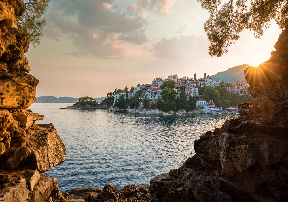 Πινακας σε καμβά SKIATHOS HARBOR