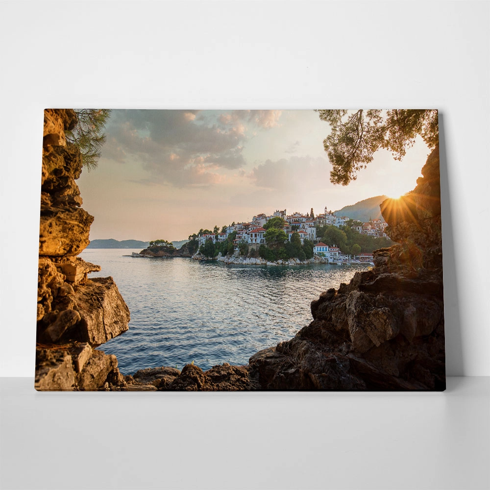 Πινακας σε καμβά SKIATHOS HARBOR