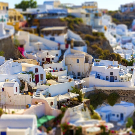 Πινακας σε καμβά TILT SHIFT SANTORINI ISLAND - Νησια Sticky 4