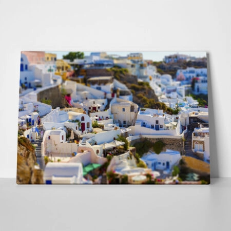 Πινακας σε καμβά TILT SHIFT SANTORINI ISLAND