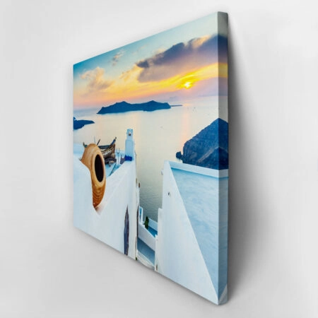 Πινακας σε καμβά VOLCANIC CALDERA SANTORINI - Νησια Sticky 2
