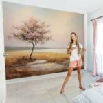 Αυτοκόλλητη Ταπετσαρία τοίχου WATERCOLOR BLOSSOM TREE