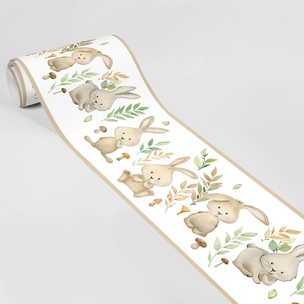 Μπορντούρα τοίχου WATERCOLOR CUTE BUNNIES