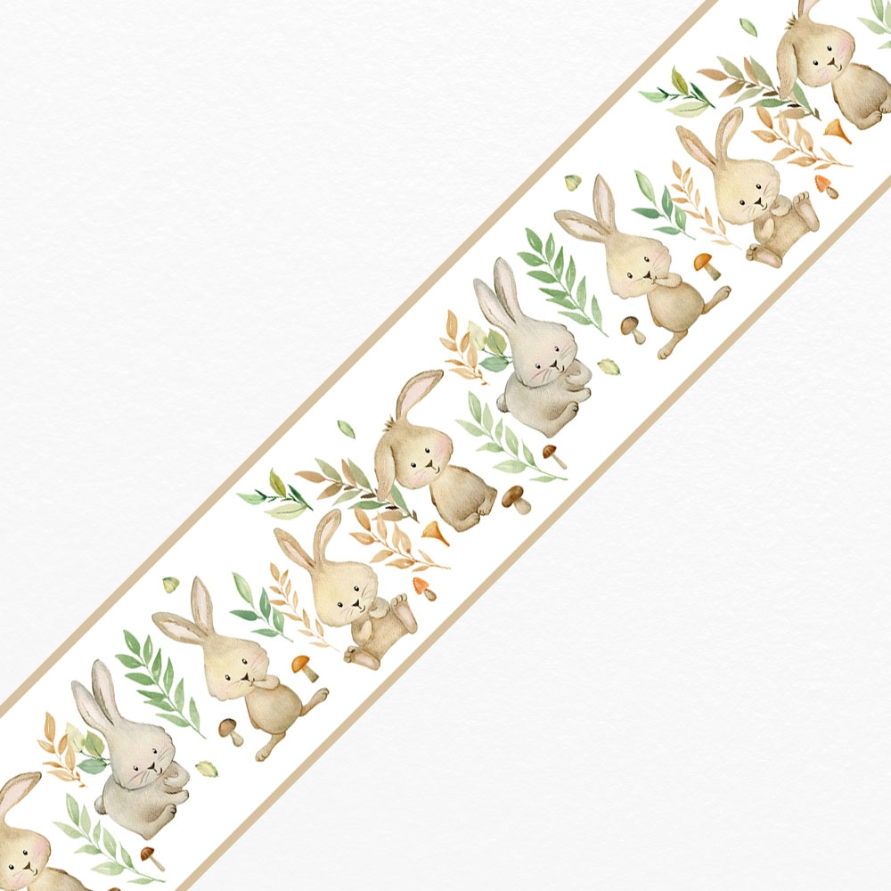 Μπορντούρα τοίχου WATERCOLOR CUTE BUNNIES