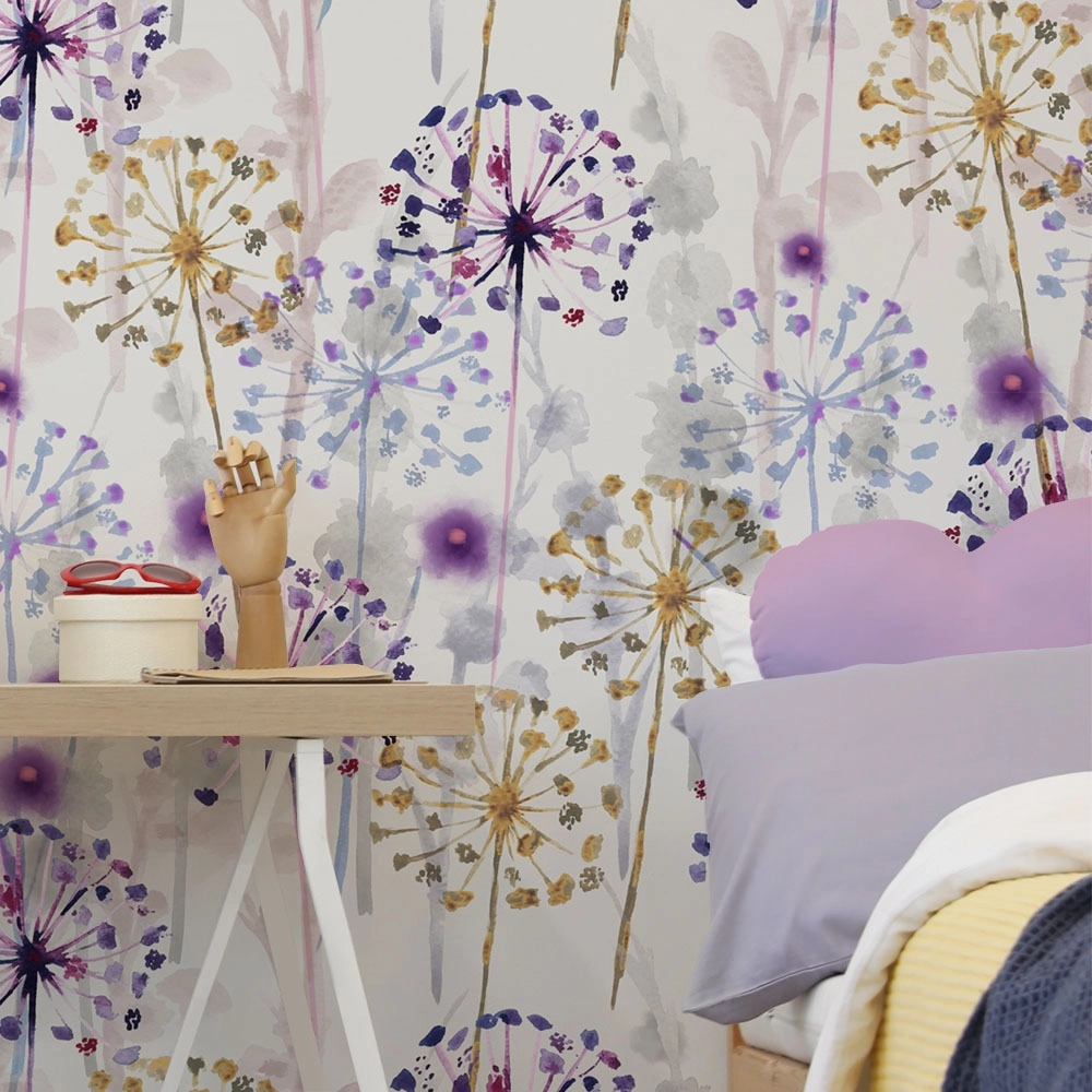 Αυτοκόλλητη Ταπετσαρία τοίχου WATERCOLOR FLORAL PATTERN