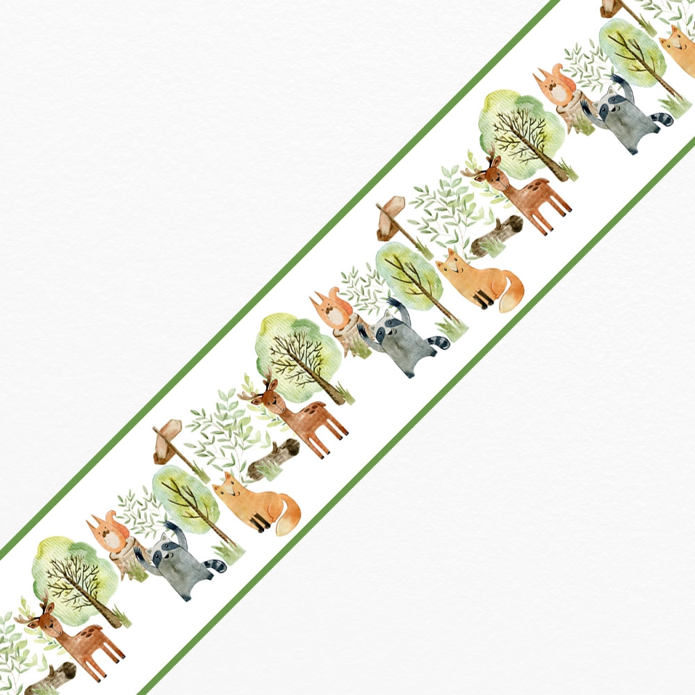 Μπορντούρα τοίχου WATERCOLOR FOREST ANIMALS 2