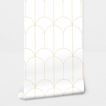 Αυτοκόλλητη Ταπετσαρία τοίχου WHITE GOLD ART DECO - Μοτίβα Sticky 2