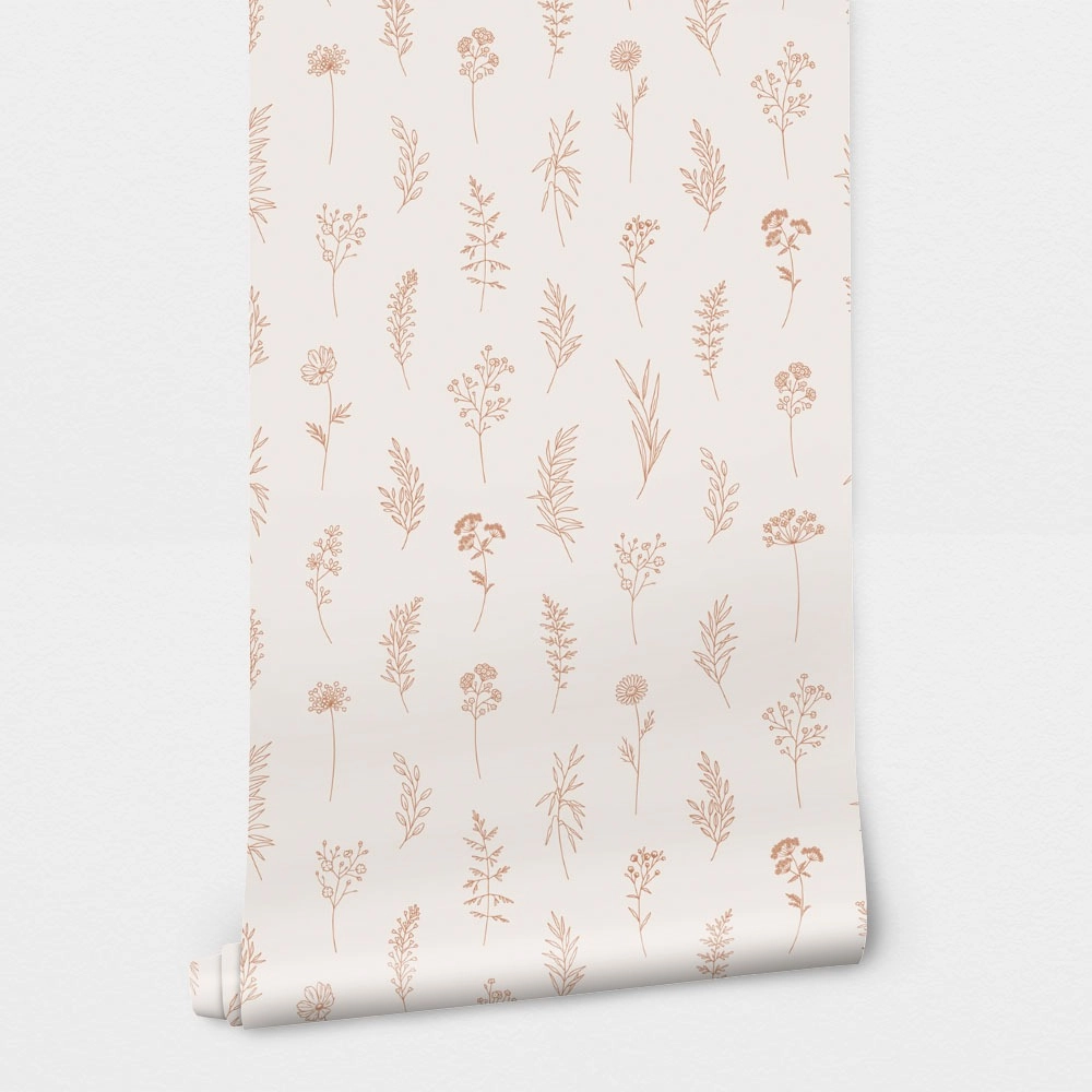 Αυτοκόλλητη Ταπετσαρία τοίχου WILDFLOWERS PATTERN