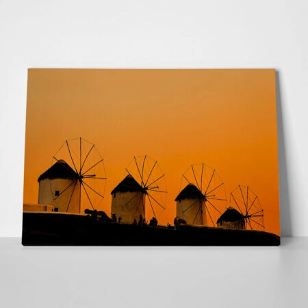 Πινακας σε καμβά WINDMILLS OF MYKONOS 6