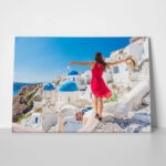 Πινακας σε καμβά WOMAN IN SANTORINI