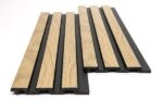 Διακοσμητικό panel τοίχου με 3D πηχακια F4 PIANO πλατος 12.2cm x υψος 2.90m NAT.OAK/BLACK