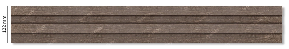 Διακοσμητικό panel τοίχου  με 3D πηχακια 44 RESIDENCE πλατος 12.2cm x υψος 2.90m BROWN OAK