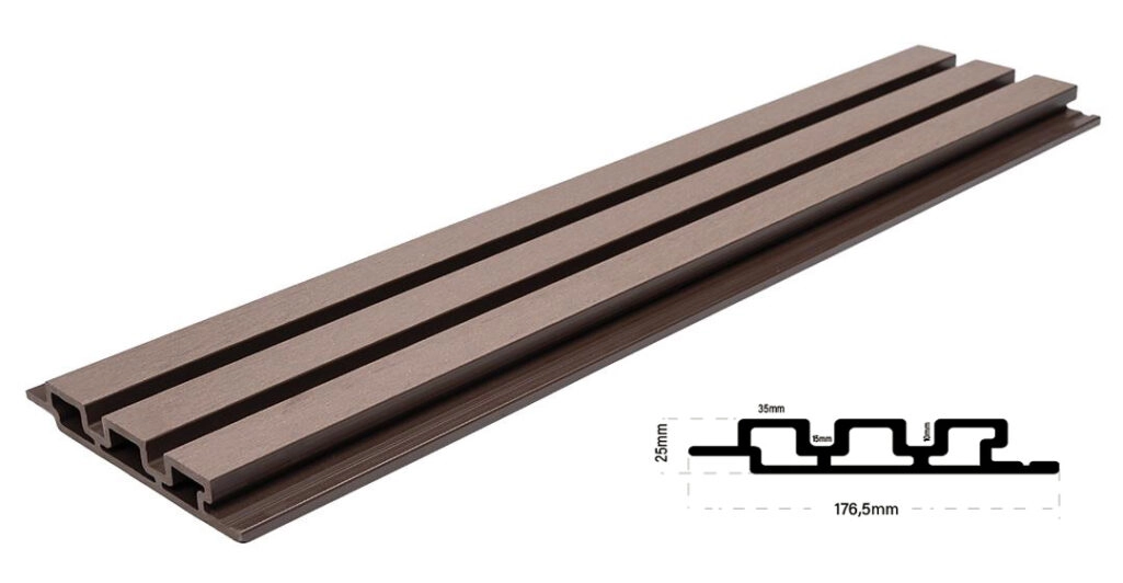 Διακοσμητικό MDF panel τοίχου με 3D πηχακια D.BROWN 8530 πλατος 17,65cm x υψος 290cm