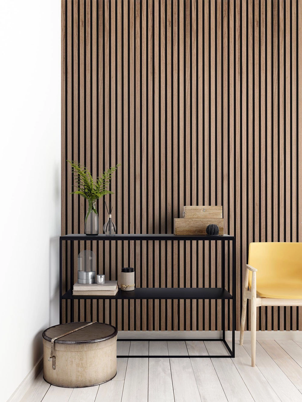 Διακοσμητικό MDF panel τοίχου με 3D πηχακια D.BROWN 8530 πλατος 17,65cm x υψος 290cm