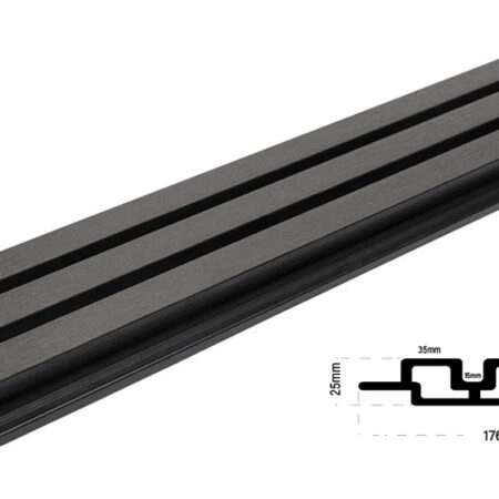 WPC PANEL ΜΕ 3D ΠΗΧΑΚΙΑ 25/176.5mm D.GREY 8570 NewPlan - Πανελ τοίχου με 3D πηχάκια Sticky 1