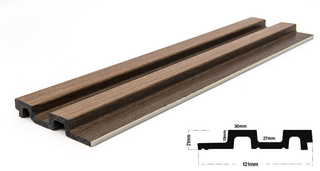 Διακοσμητικό panel τοίχου  με 3D πηχακια 14 RESIDENCE πλατος 12.2cm x υψος 2.90m GOLDEN/BROWN OAK