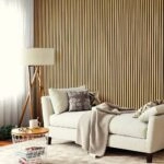 Διακοσμητικό panel τοίχου με 3D πηχακια F4 RESIDENCE πλατος 12.2cm x υψος 2.90m NAT.OAK/BLACK
