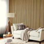 Διακοσμητικό panel τοίχου με 3D πηχακια F4 RESIDENCE πλατος 12.2cm x υψος 2.90m NAT.OAK/BLACK