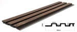 Διακοσμητικό panel τοίχου με 3D πηχακια 54 PIANO πλατος 12.2cm x υψος 2.90m WALNUT/DARK BROWN