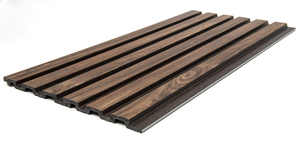 Διακοσμητικό panel τοίχου με 3D πηχακια 54 PIANO πλατος 12.2cm x υψος 2.90m WALNUT/DARK BROWN