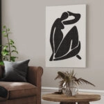 Πινακας σε καμβά BLACK FEMALE SILHOUETTE