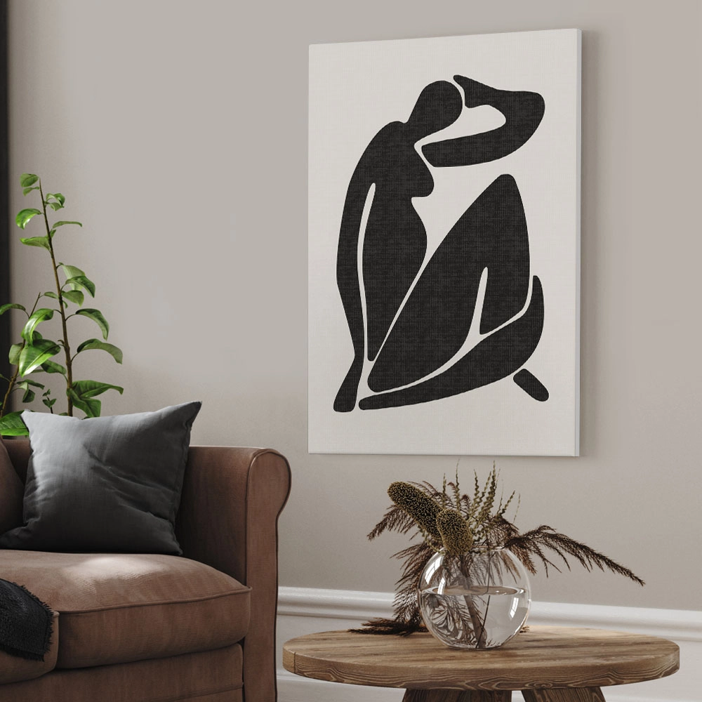 Πινακας σε καμβά BLACK FEMALE SILHOUETTE