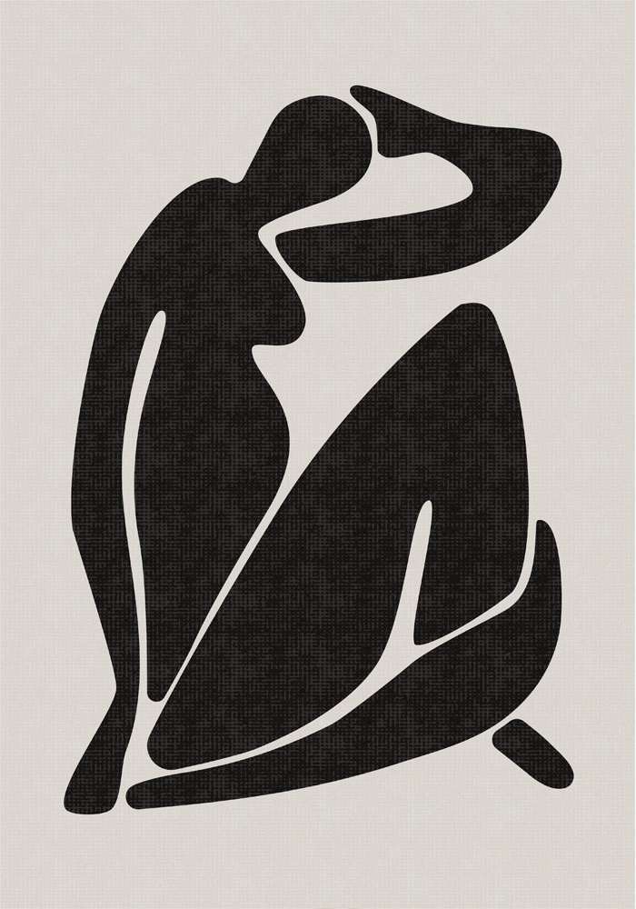 Πινακας σε καμβά BLACK FEMALE SILHOUETTE