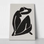 Πινακας σε καμβά BLACK FEMALE SILHOUETTE